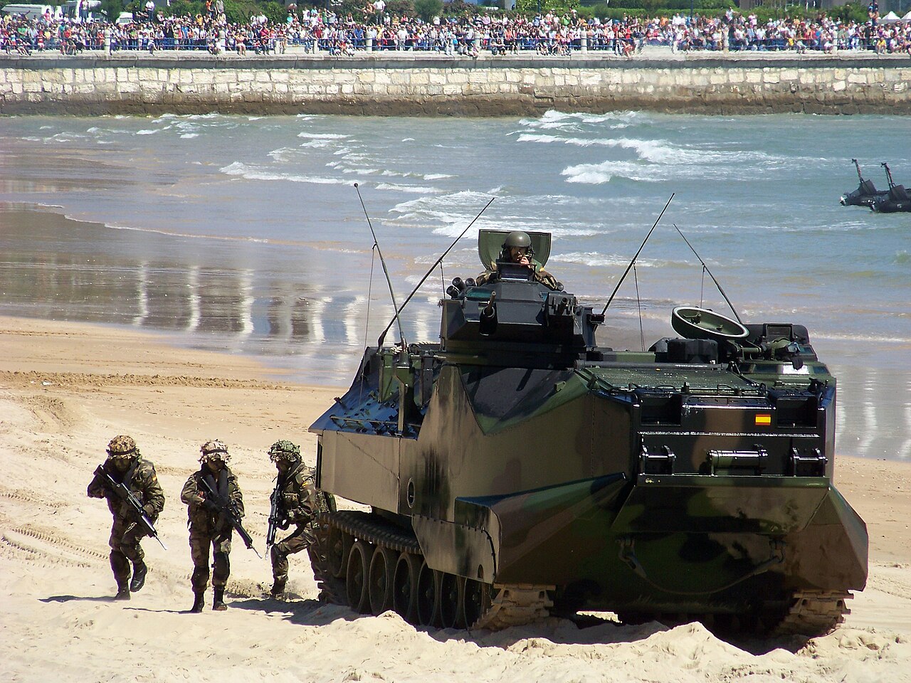 AAV-7 armored vehicle in service with Spanish marines