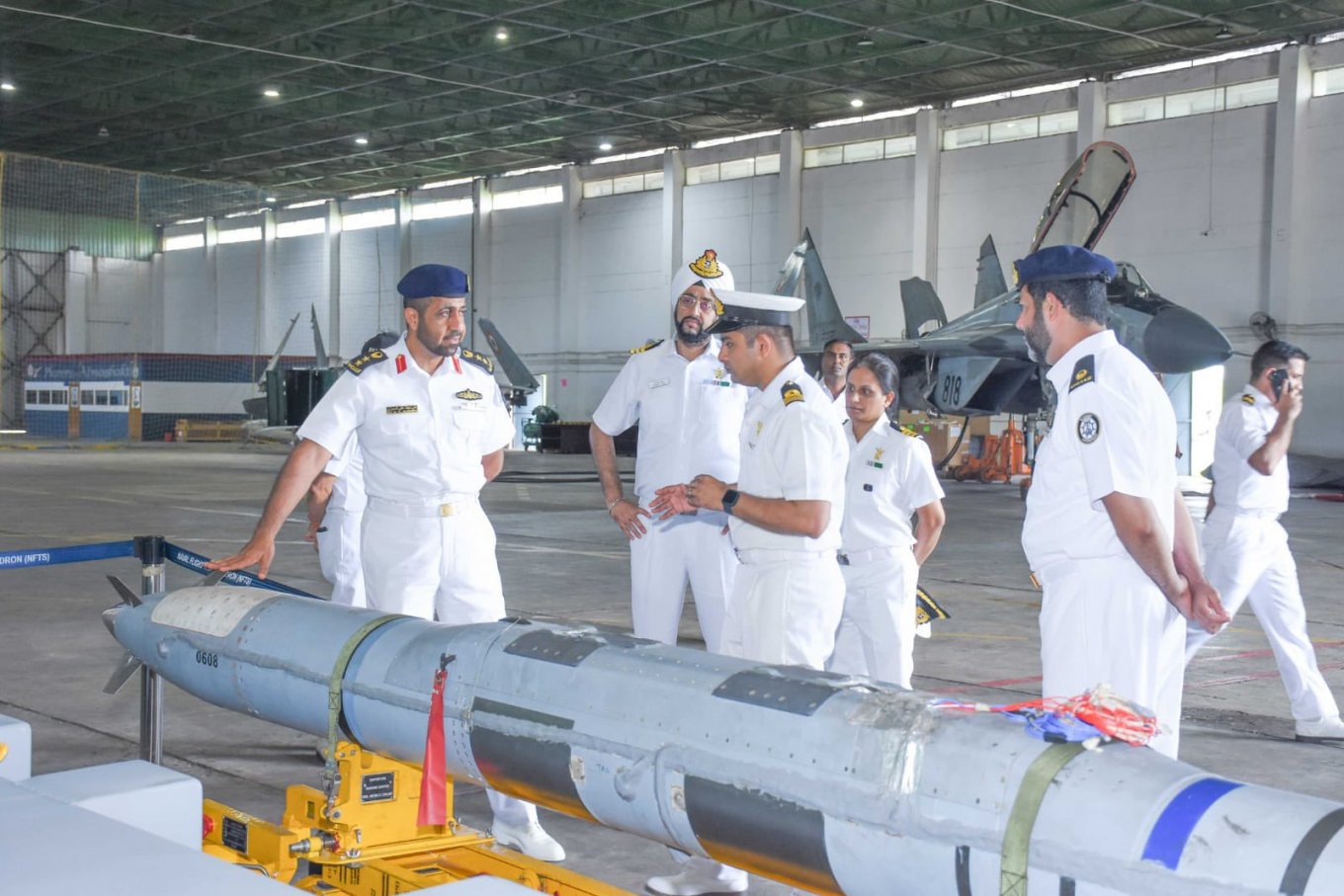 Indian marines show Rampage missile to the UAE Navy delegation, August 2023. Photo credit: Adithya Krishna Menon