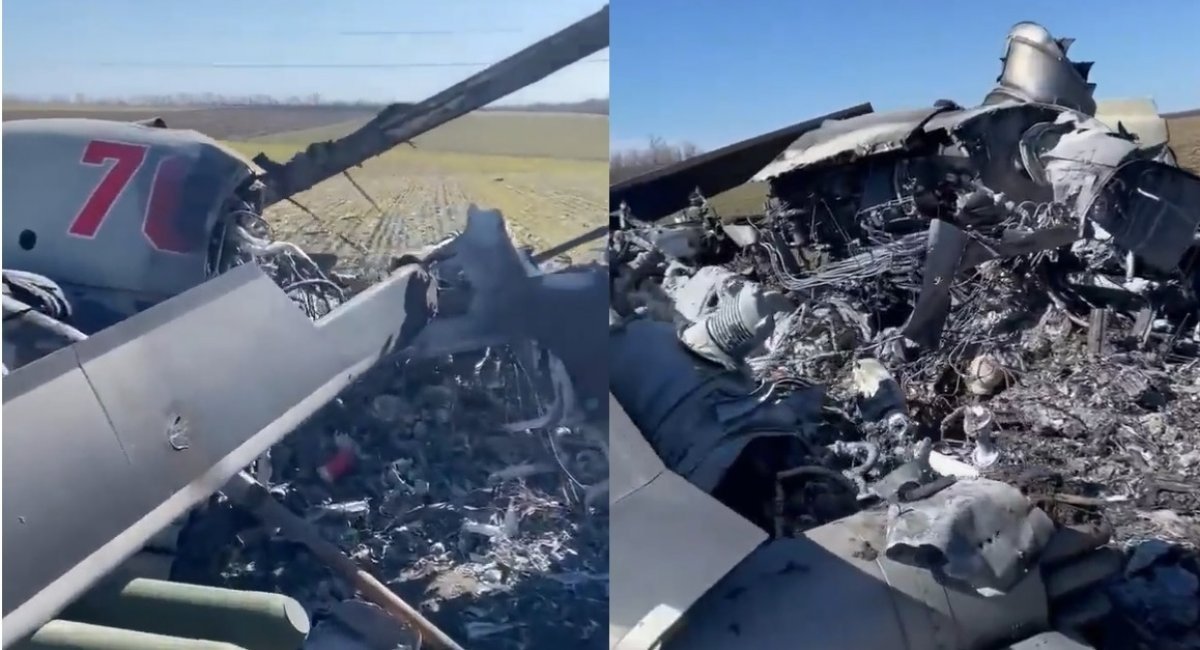 Current Russia's most sophisticated attack helicopters shot down by Ukrainian air defenses on Wednesday, March 16