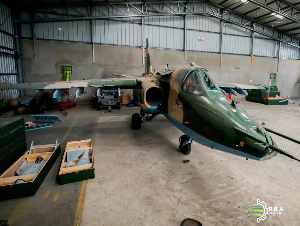 Su-25s and Belarusian Berkut-VMs captured by M23 rebels in the DRC, February 2025 / Defense Express / Jet Drones Made in belarus Found in Possession of DR Congo