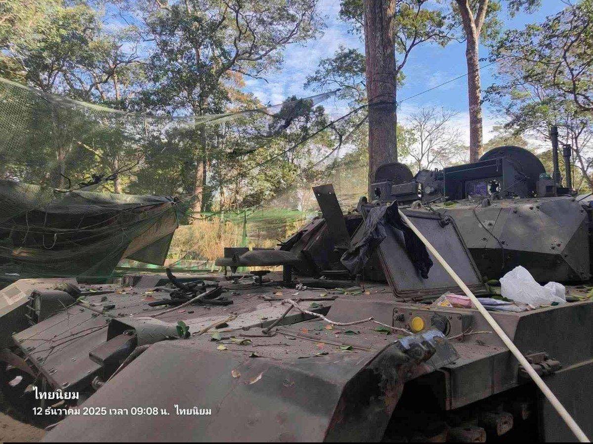 First case of burst barrel in Thai Army VT-4 tank