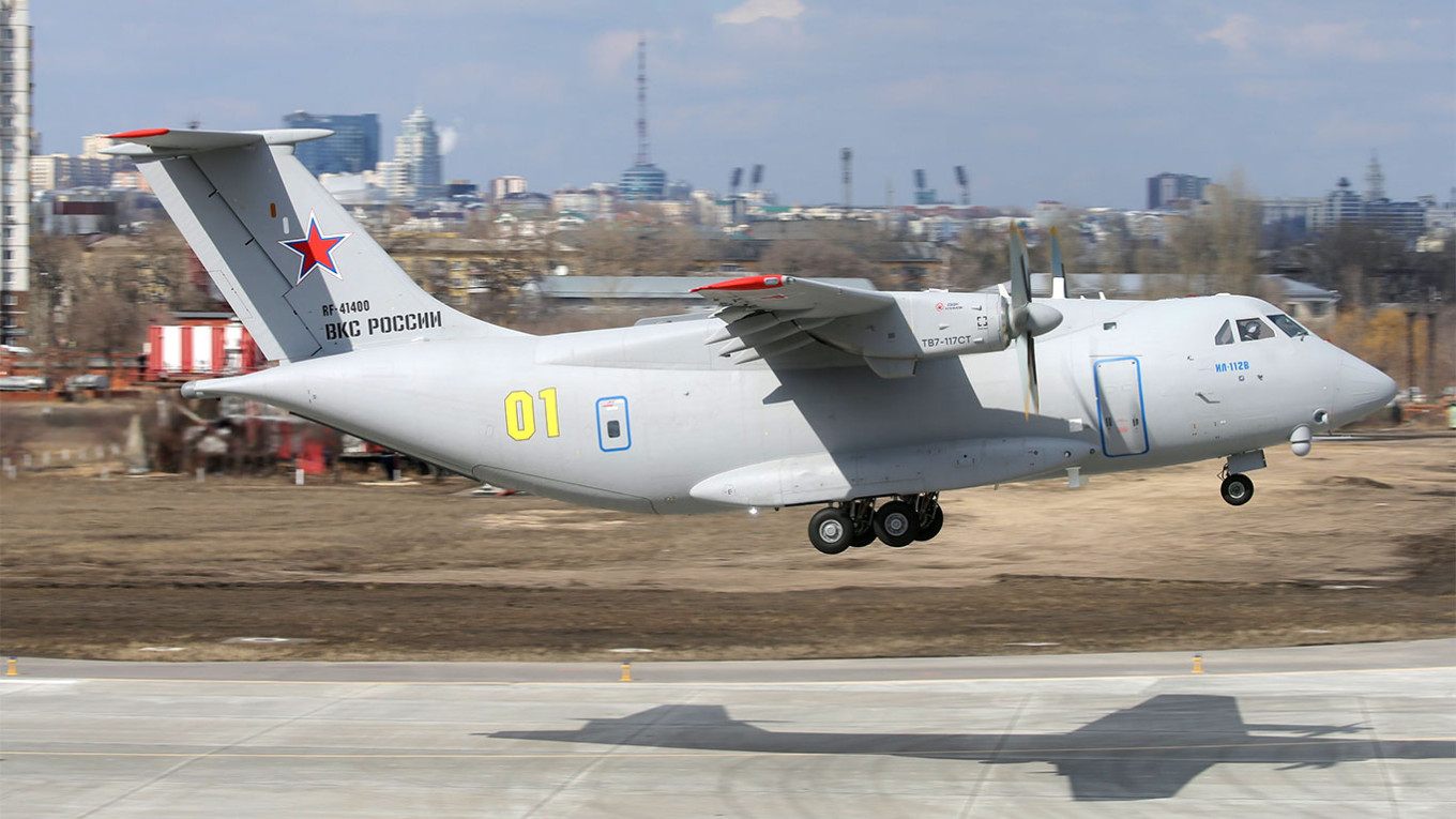 IL-112V prototype of the russian Aerospace Forces during a flight