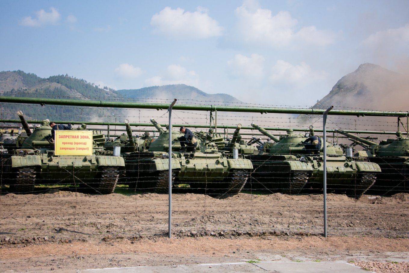 T-62 at a military warehouse in the Russian Federation