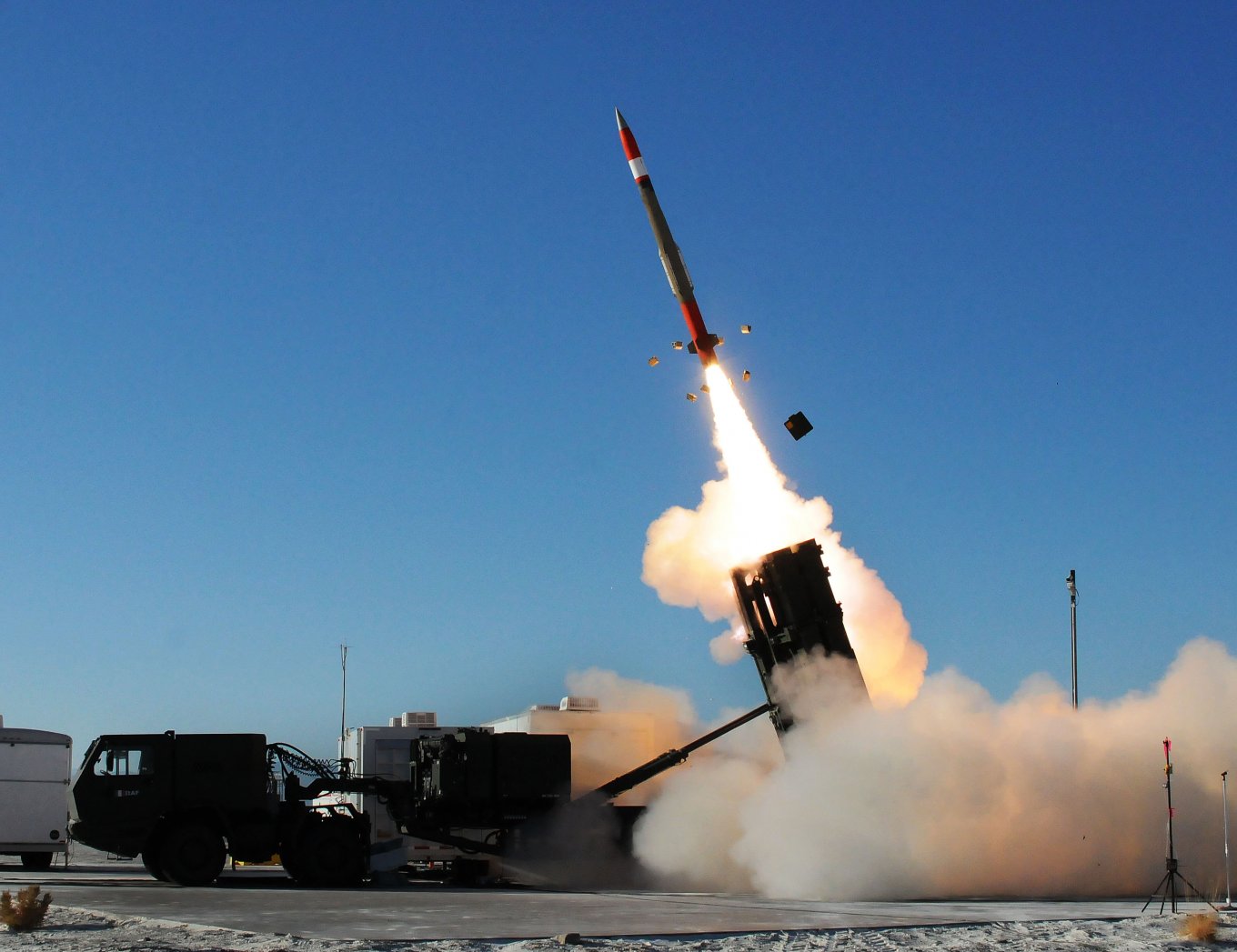 The Patriot PAC-3 MSE missile launch Defense Express Germany to Fund Two U.S.-Made Patriot Systems for Ukraine