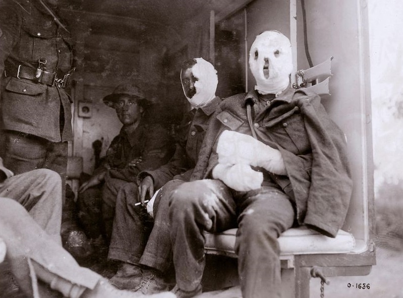 The aftermath of the use of chemical weapons during WWI