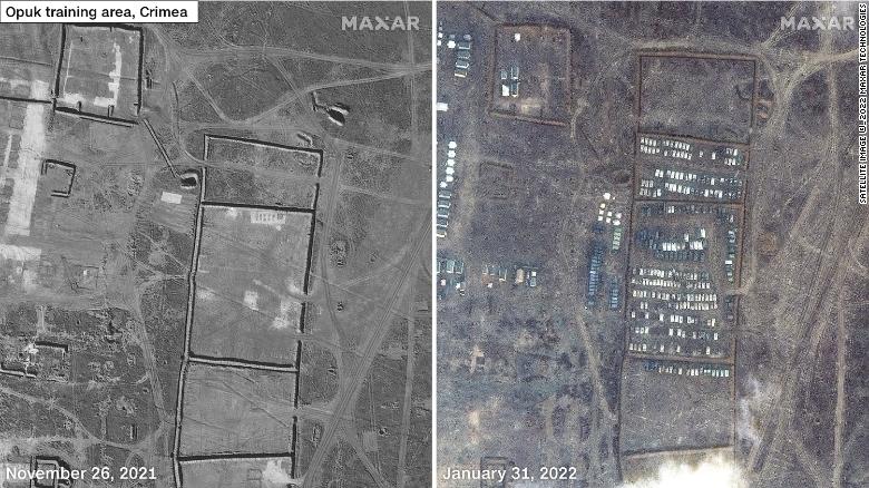 Satellite Imagery Proves Russia Deploys Army to Ukrainian Border, Defense Express, A satellite detected a growing number of Russian military equipment