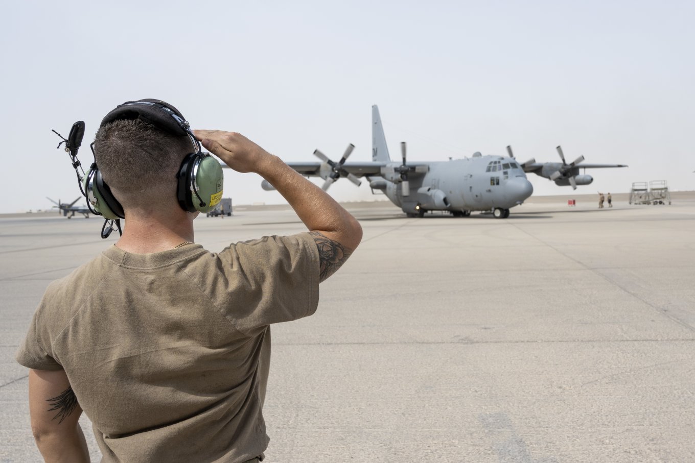 EC-130H Compass Call EW aircraft in Saudi Arabia / Photo credit: U.S. Department of War