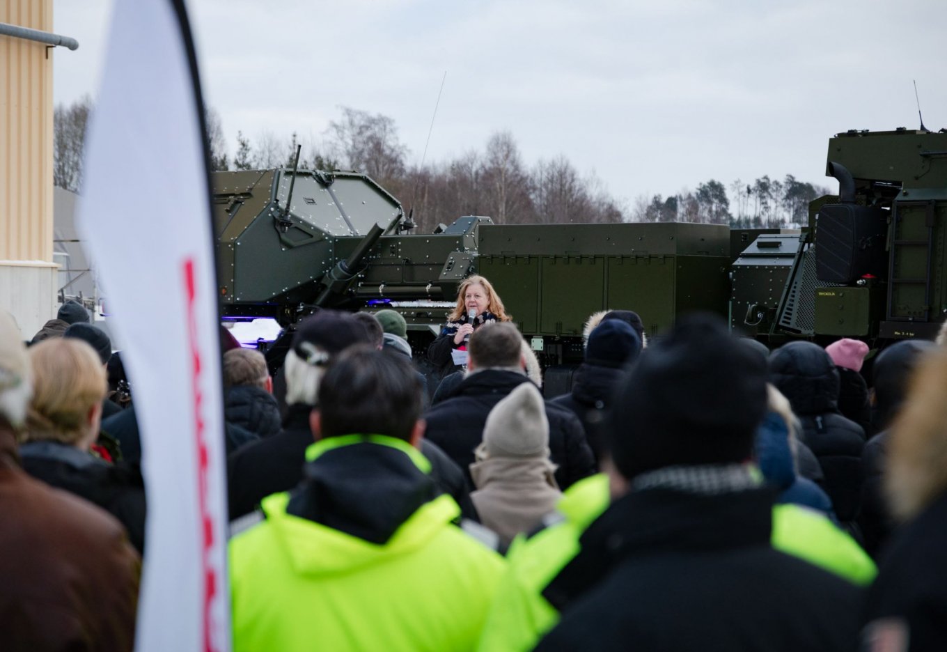 During presentation of first Archer SPH on new chassis for Swedish military