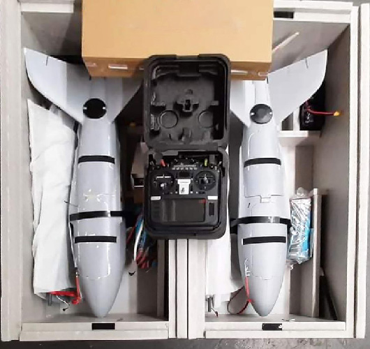 A system kit includes one controller and two aerial vehicles