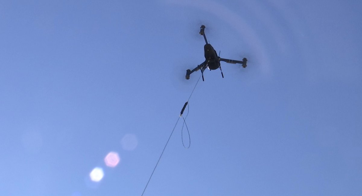 Windhower UAV with Winder tethered power system