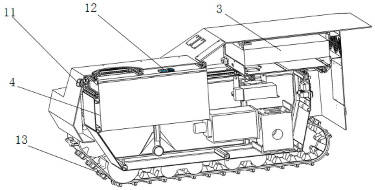 Interior view of the Strazh ground robotic combat system with combat laser