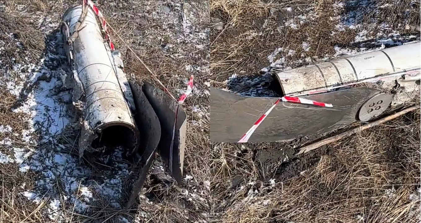 Images of the remains of Grom-E1, which fell somewhere in the field, appeared in March 2023, Defense Express