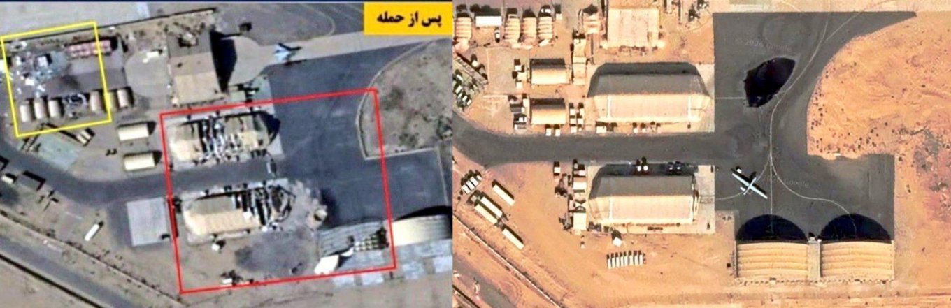 Satellite Images of UAE Air Base Reveal Possible Heavy Losses After Iranian Attacks, The affected hangars where the MQ-9 Reaper strike UAVs could be located
