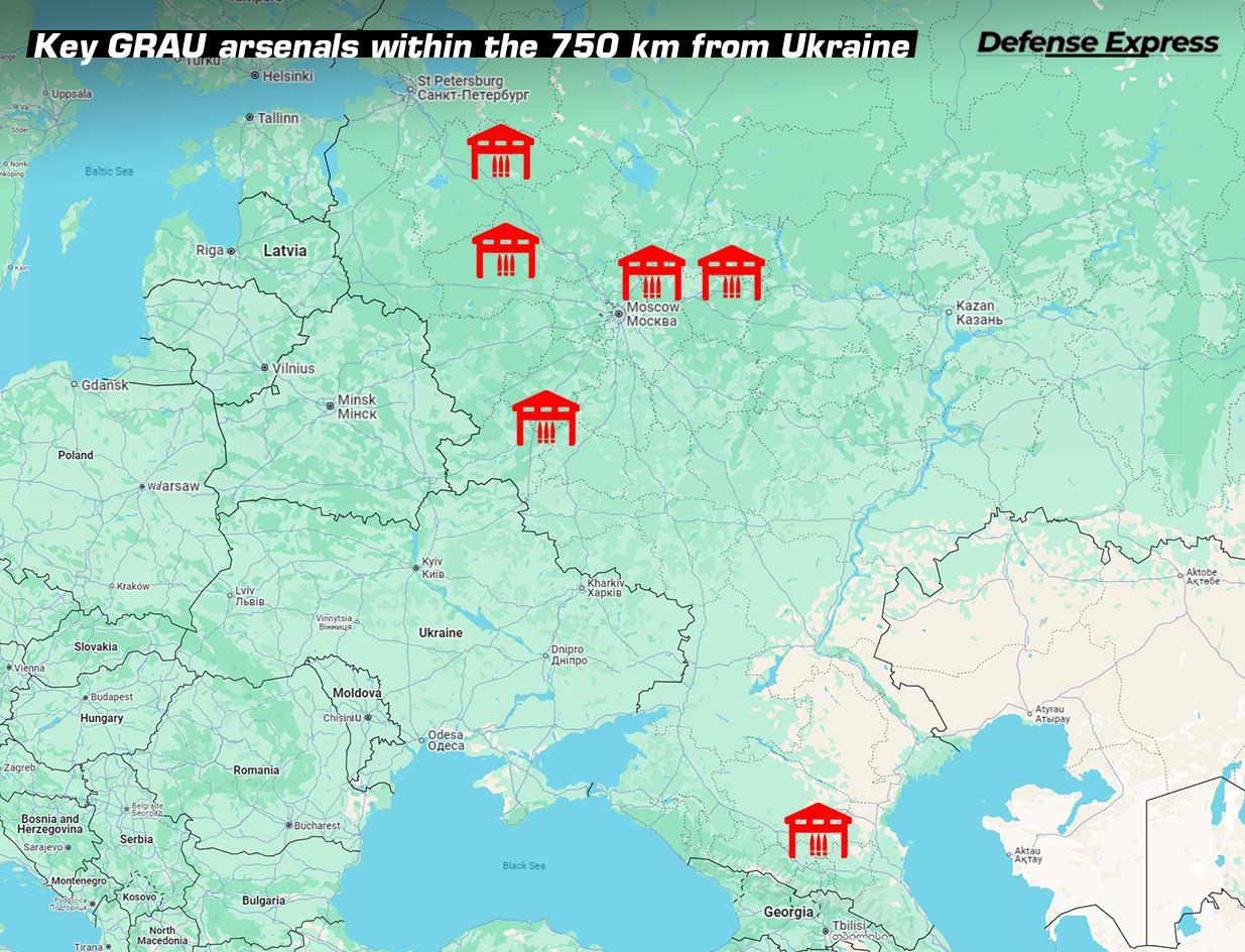 Defense Express / Assessment of Other Key GRAU Arsenals As Big as in Toropets Within Ukraine's Reach