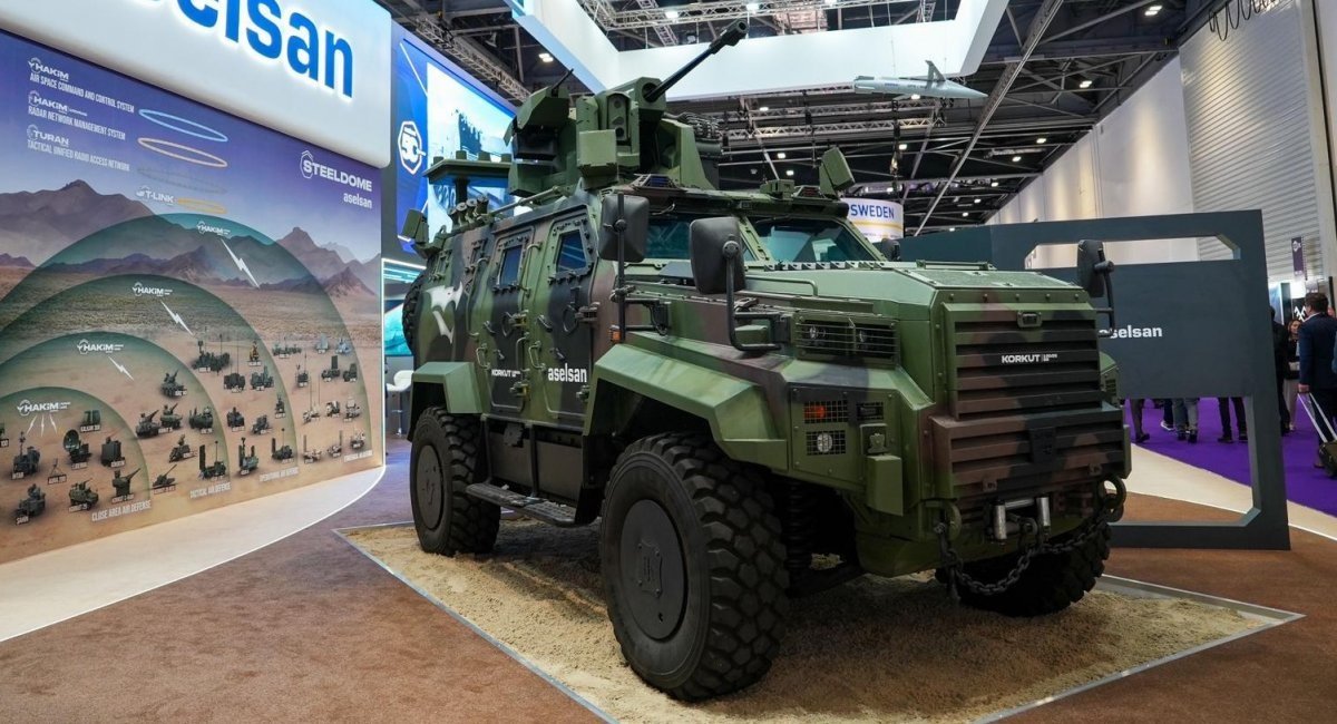 Korkut 100/25 SB anti-aircraft gun mounted on Ejder Yalçın 4x4 chassis / Photo credit: Aselsan