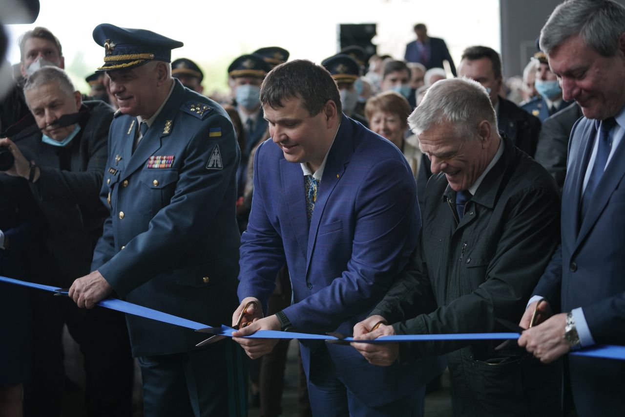 Yurii Husiev at the An-178-100R fuselage rollout ceremony in May 2021