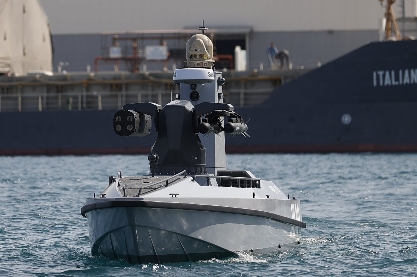 Onboard armament of one variant of the ULAQ unmanned boat