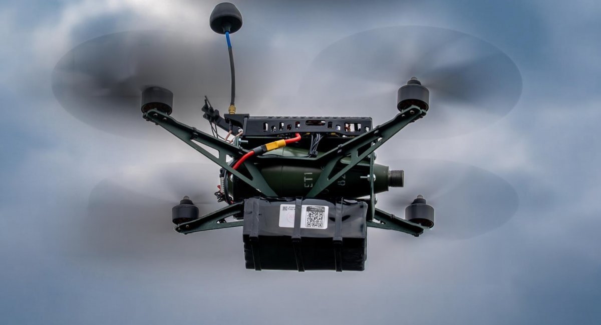 The UB82D FPV drone from Ukrainian Armor Defense Express Defense Express' Weekly Review: South Korea Blocks Ukraine's KM-SAM II System, U.S. Trains 20 km From Belarus, Ukraine Fields UB82D Drone Mortar Strike System, russia-Aided North Korean Submarines Trigger MH-60R Expansion
