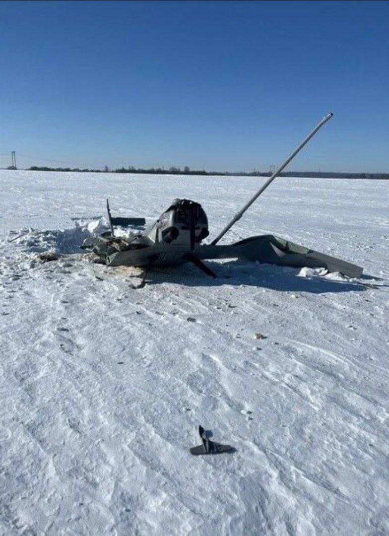 Wreckage of a Ukrainian drone, presumably the Liutyi UAV, in an unknown location in russia