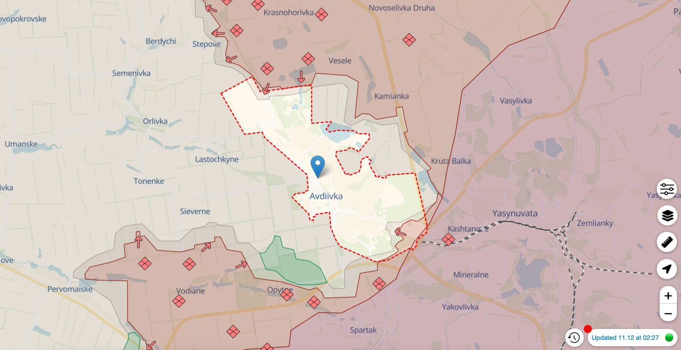 Avdiivka, Donetsk region, Ukraine Defense Express The UK Defense Intelligence: Ukrainian Counteroffensives Push Back russian Encirclement Attempt