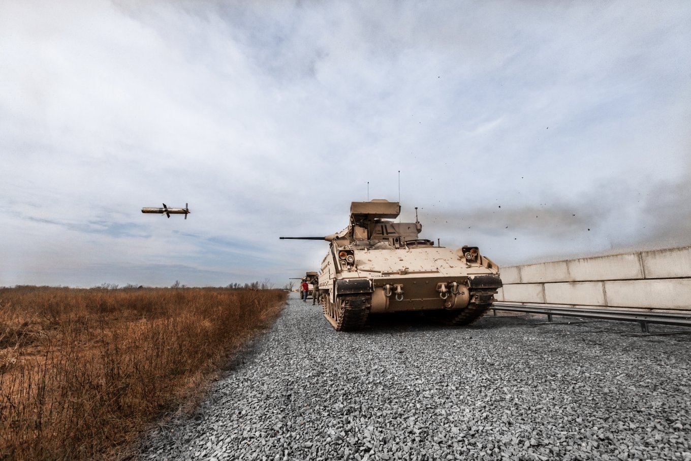 TOW missile launch from a Bradley