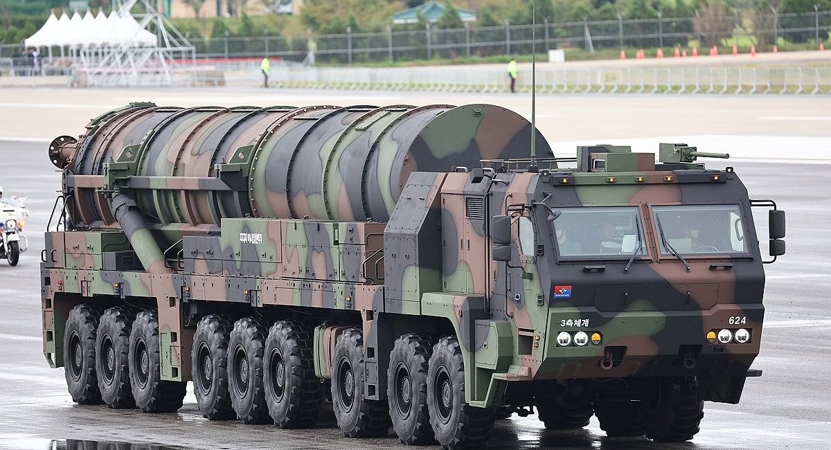 The  Hyunmoo-5 short-range ballistic missile Defense Express South Korea Moves the Hyunmoo-5 Ballistic Missile into Mass Production, a Strategic Answer to North Korea's Nuclear Arsenal