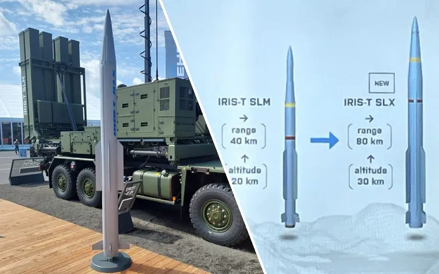 Illustrative infographic from Hartpunkt based on images by Diehl Defence / Defense Express / German IRIS-T SLX Purchase Shows that Missile Production is the Weak Link of Europe's Air Defense
