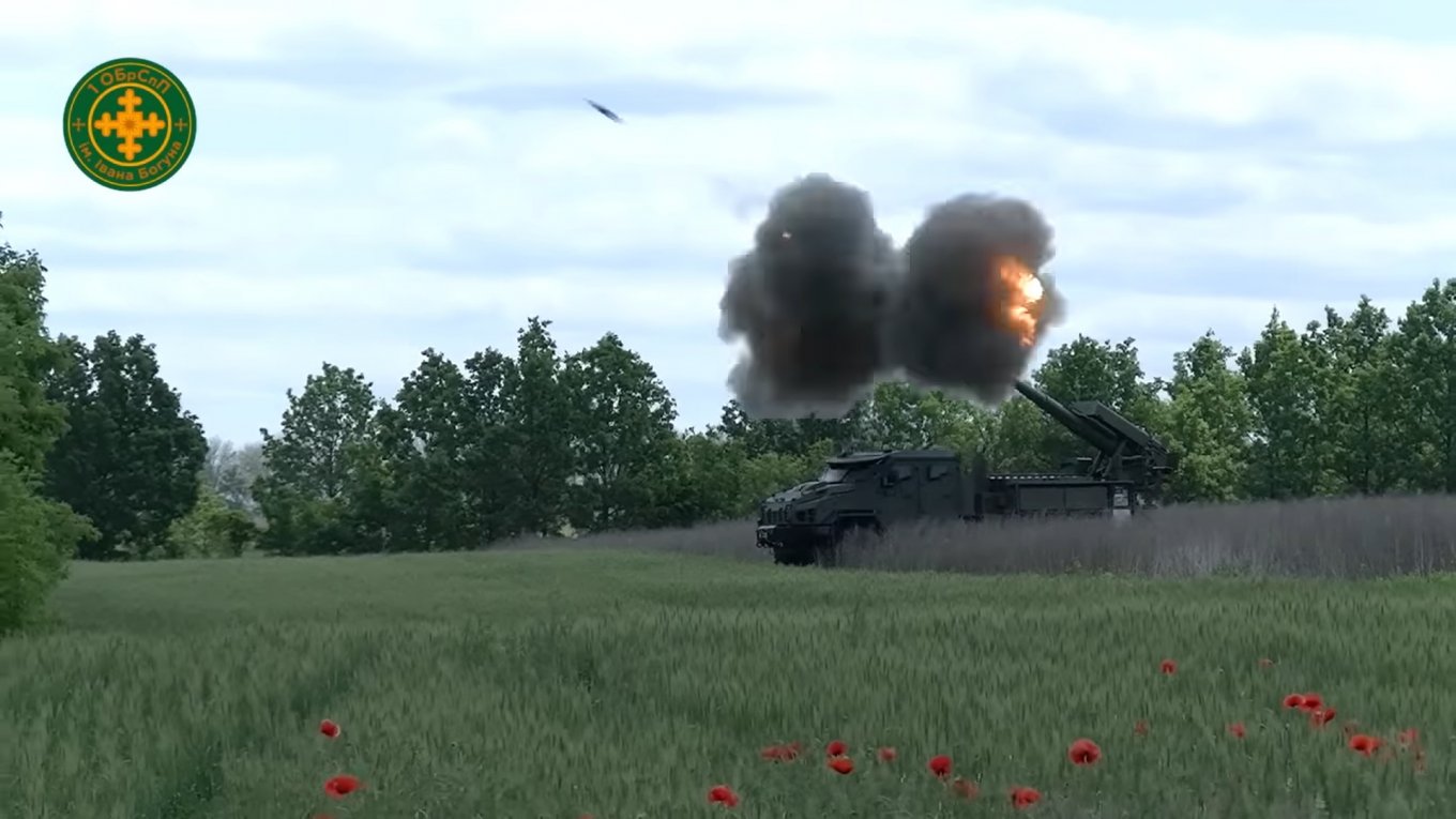 2S22 Bohdana self-propelled artillery system on the eastern battlefields of Ukraine
