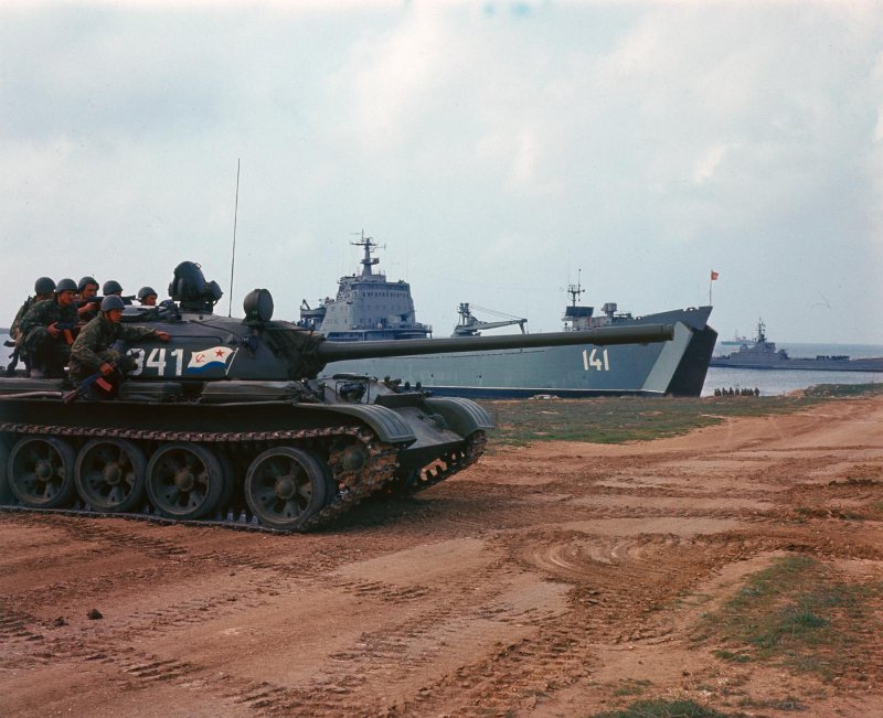 Soviet Navy marine infantry, T-55 tank