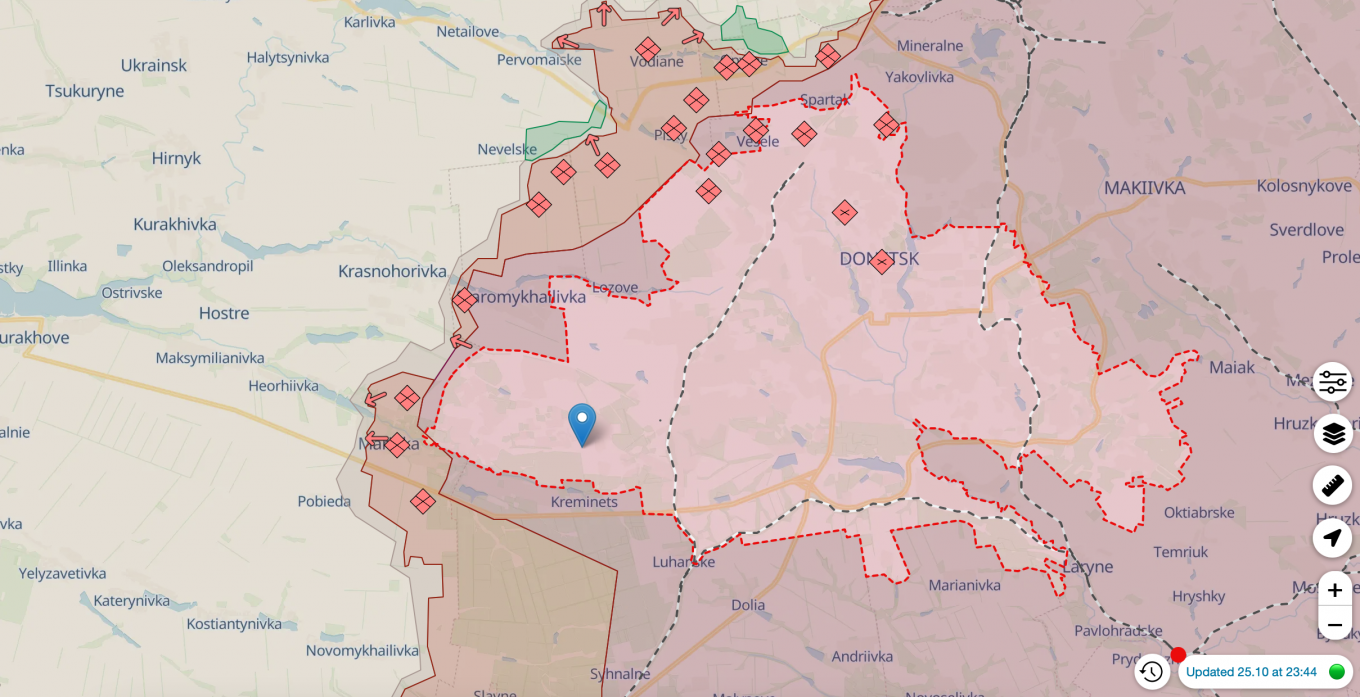 Approximate location of ammunition depot that Ukraine destroyed Defense Express Ukrainian Special Forces Demolish Another russian Arms Depot in Temporarily Occupied Donetsk (Photo)