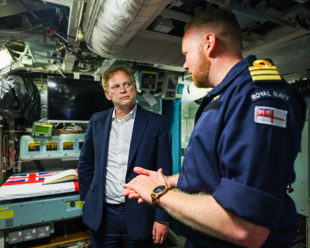 The UK Transfers More Than $190 mln to Ukraine for Air, Maritime Defense, The UK Defense Secretary Grant Shapps during visit on board of HMS Astute operational nuclear-powered attack submarine in the Royal Navy, Defense Express