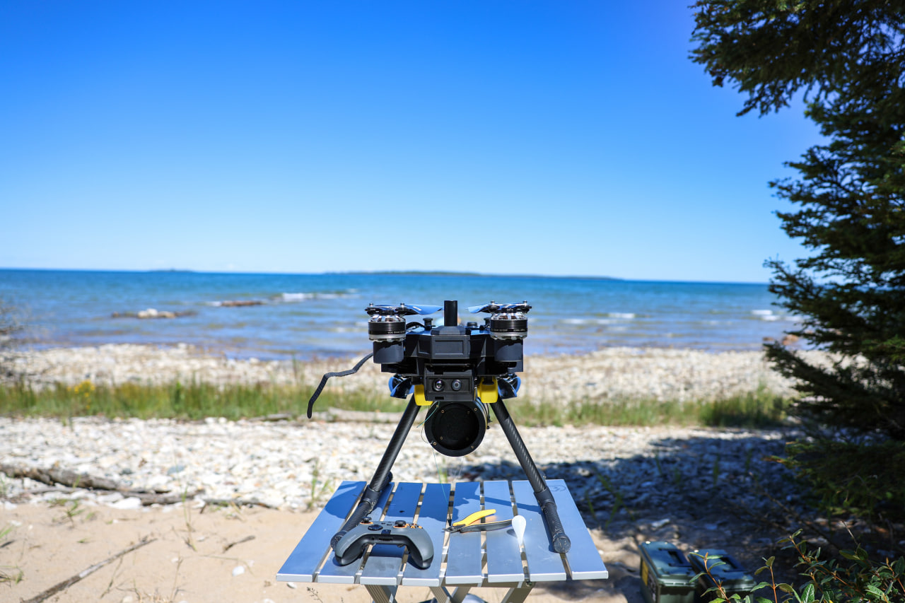 Another FPV drone test with fiber-optic cable during Silent Storm 25