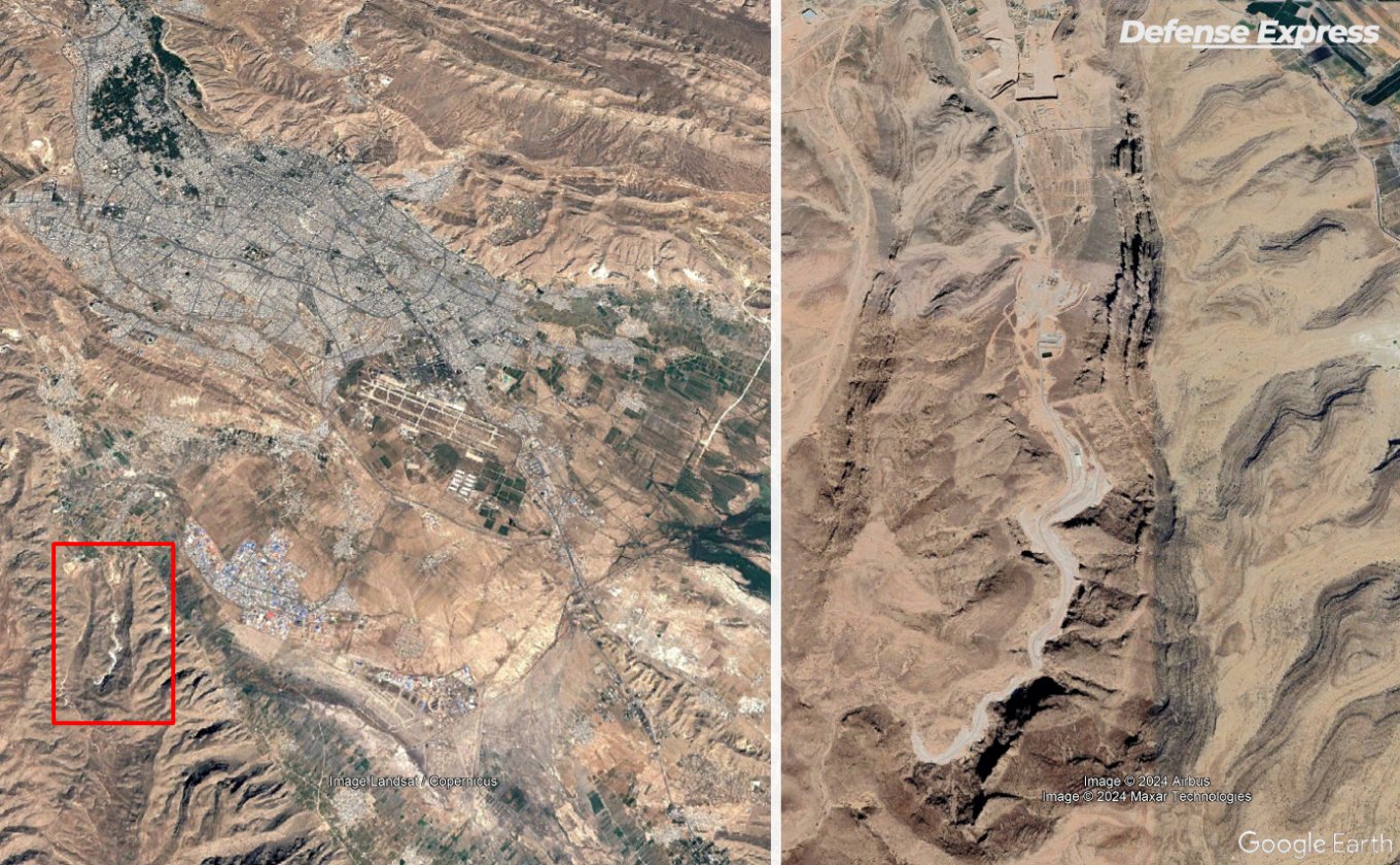 The so-called "missile city" in Iran near the city of Shiraz