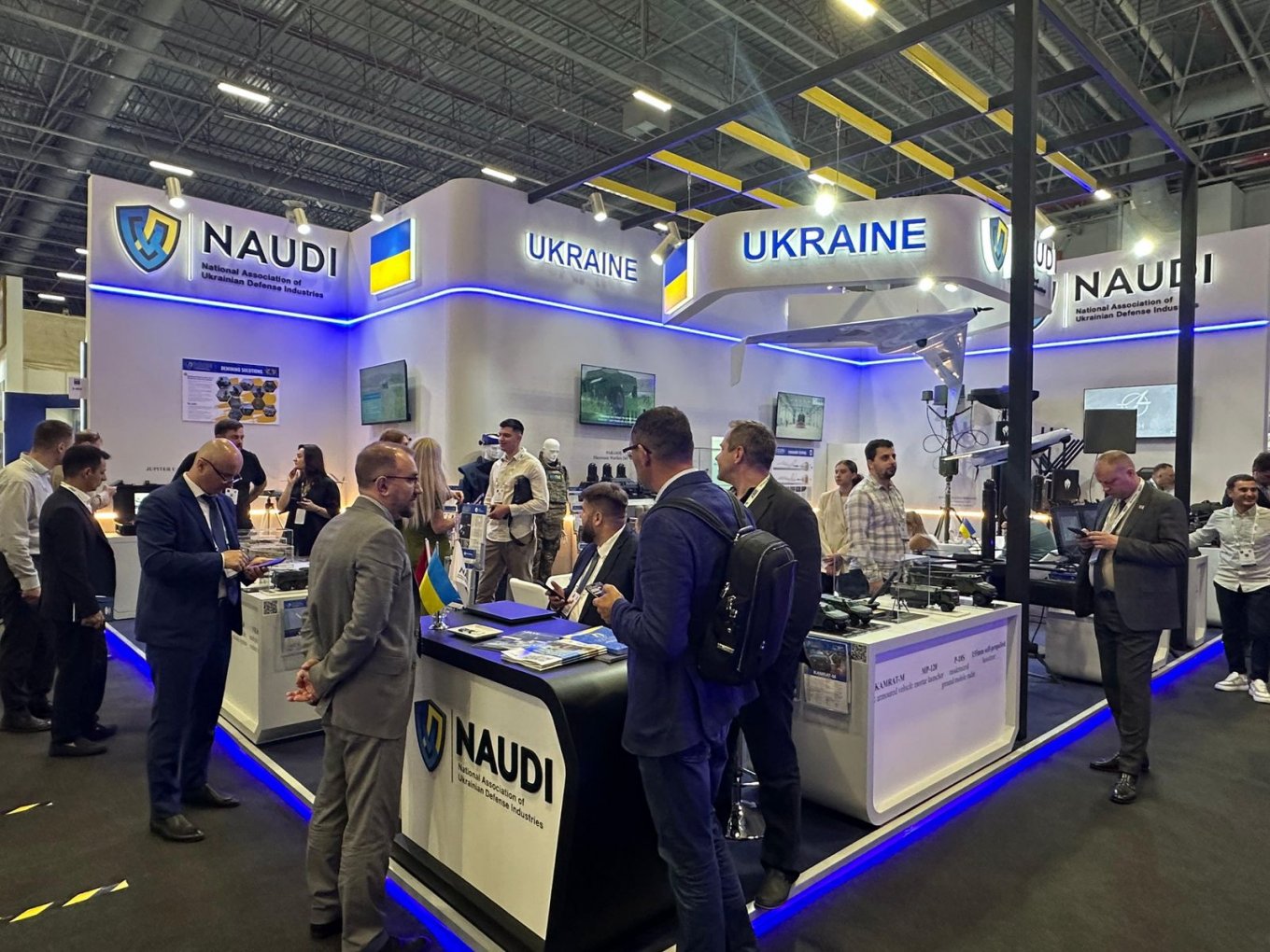NAUDI booth at IDEF-2025, respresenting latest Ukrainian military tech / Defense Express / Ukraine at IDEF-2025: Which Weapons Made Waves and Drew Foreign Attention