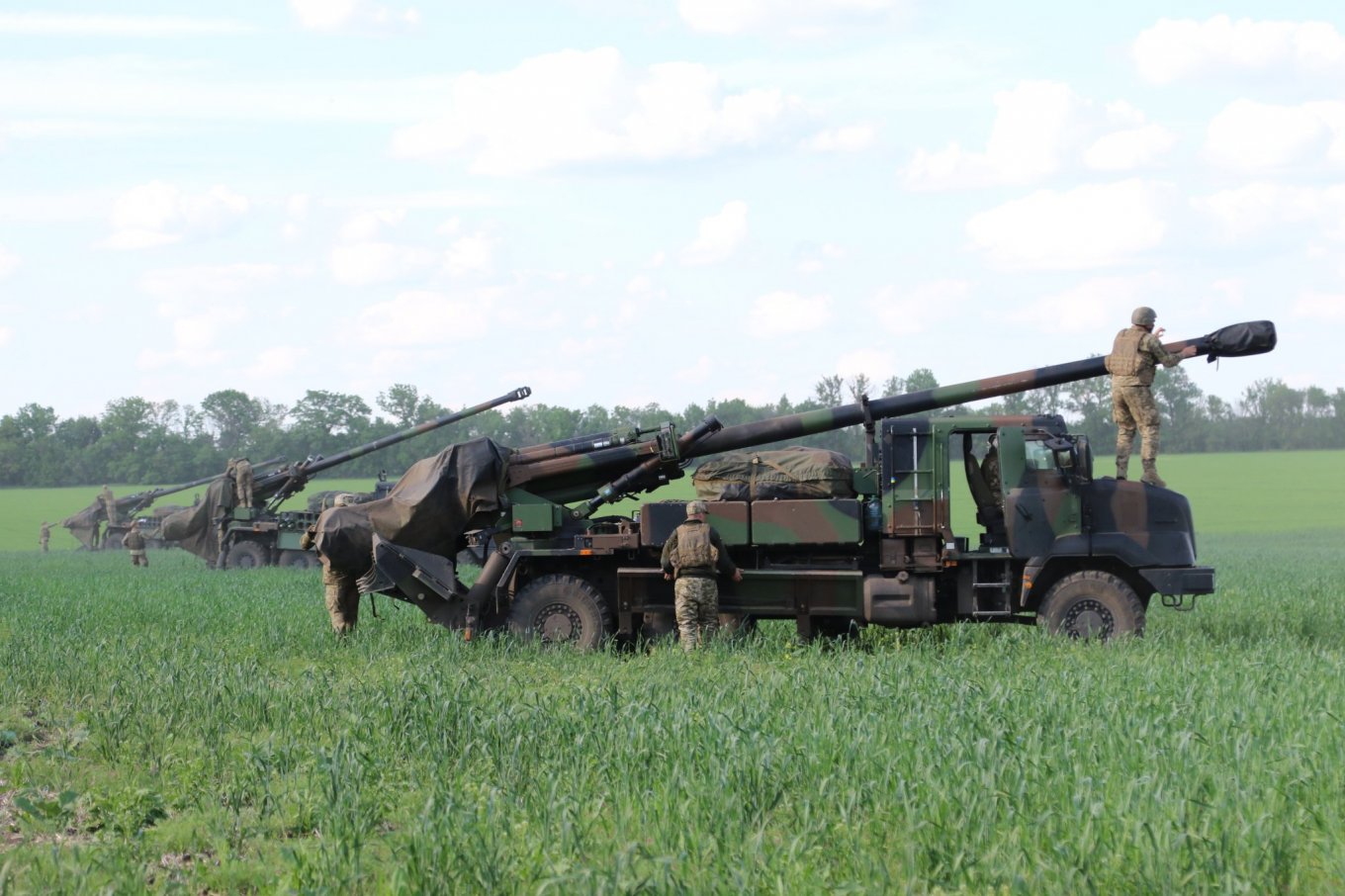 CAESAR self-propelled artillery systems provided by France