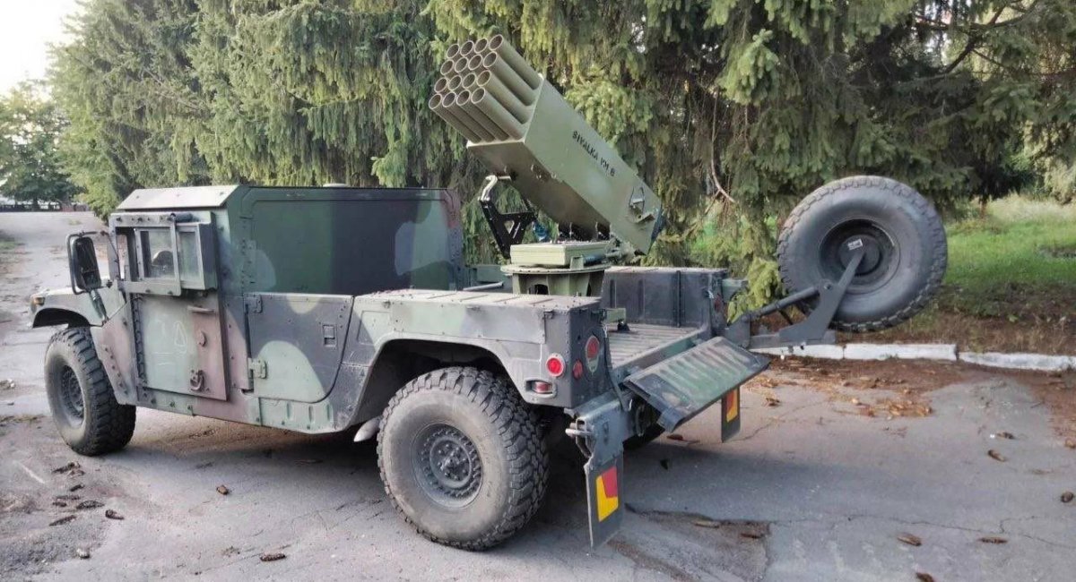 The Sivalka VM-8 launcher on a HMMWV