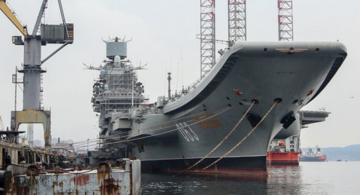 russia's one and only Admiral Kuznetsov aircraft carrier, Defense Express