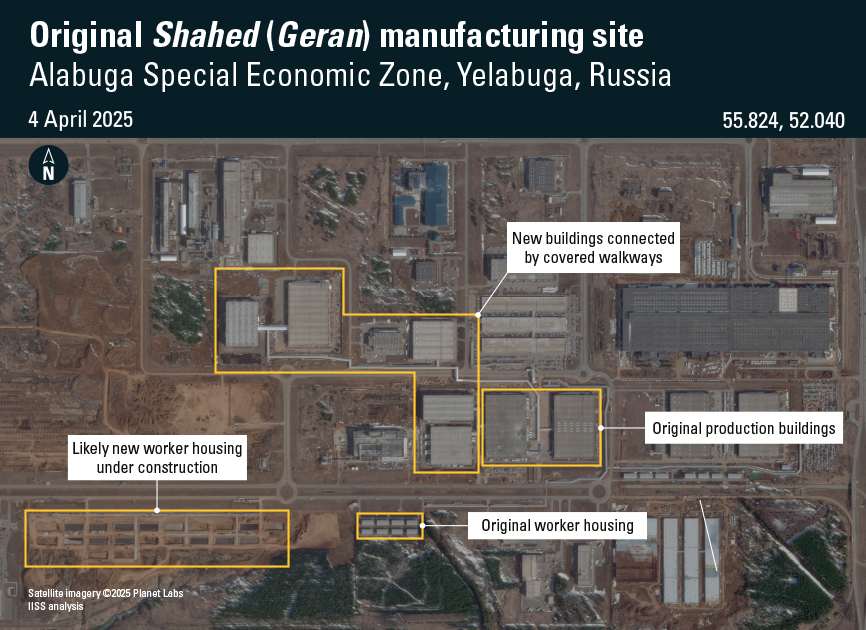 Shahed-136/131 production site, the Alabuga Special Economic Zone in russia, April 2025 / Defense Express / What Putin Seeks By Launching the Largest Air Attack on Ukraine, With 1,000 Shahed Drones and Missiles