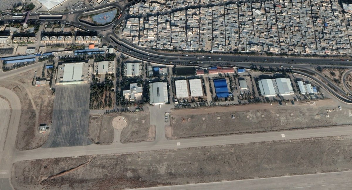Satellite image of Shahed production plant in iran / Open source photo