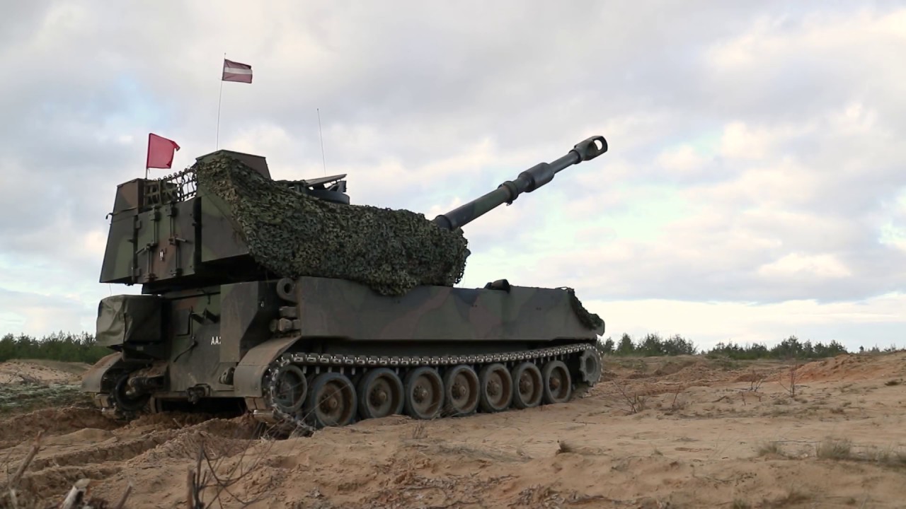 M109A5Ö self-propelled artillery systems of the Armed Forces of Latvia