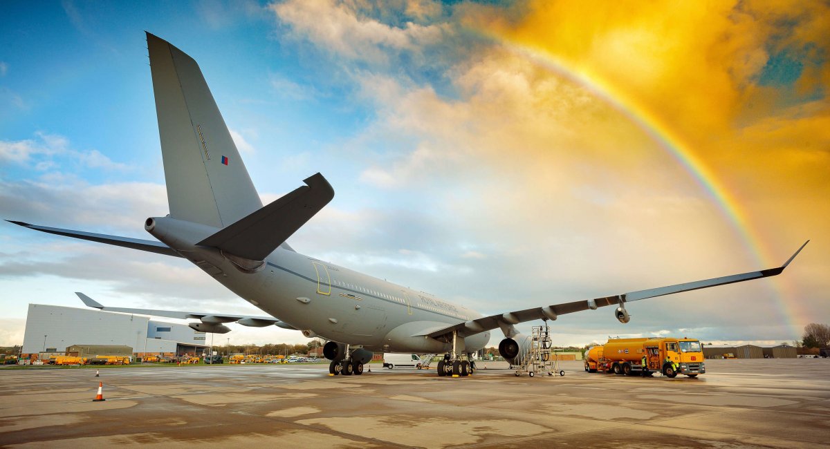 The Voyager tanker Defense Express UK Ministry of Defence: UK Forces Down Iranian Drones, Maintain 1,500+ Hours of Continuous Gulf Air Operations