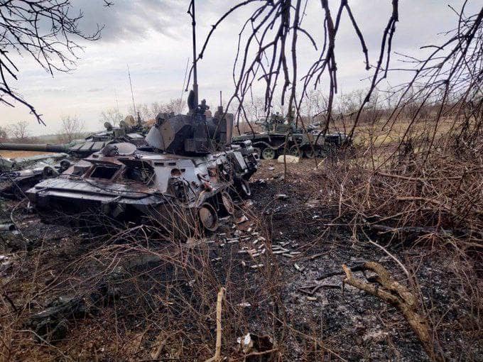 Russian APC BTR-82A, that was destroyed by Ukrainian troops