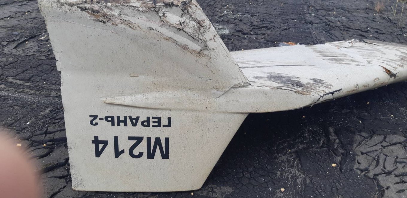 Debris of what Ukrainian military authorities described as an Iranian-made Shahed-136 drone, which was shot down in Ukraine’s Kharkiv region, WSJ States Iranian Kamikaze Drones Used by russians Creates New Dangers for Ukraine’s Troops, Defense Express