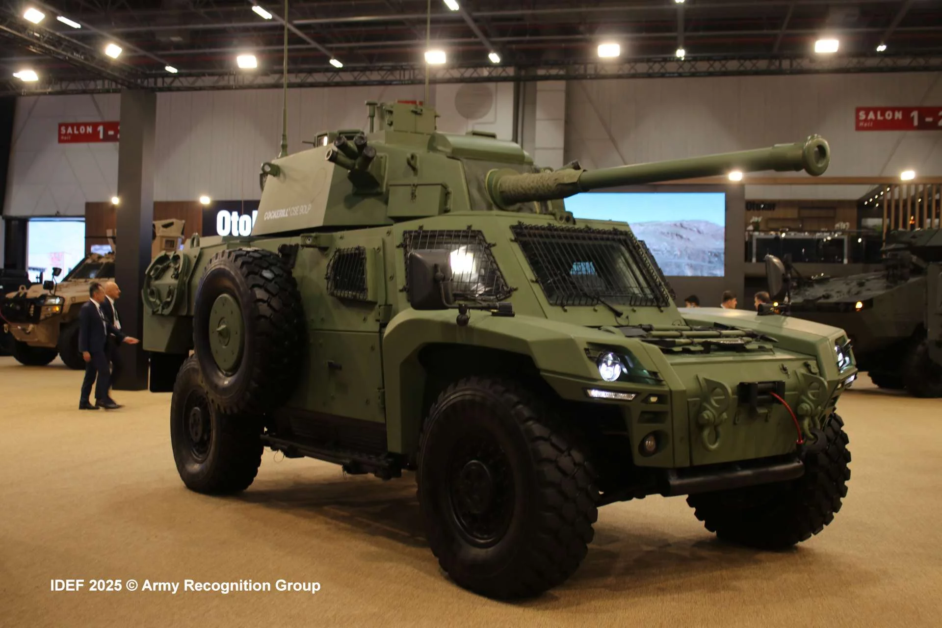 Akrep II reconnaissance vehicle with Cockerill CSE 90LP module at IDEF 2025