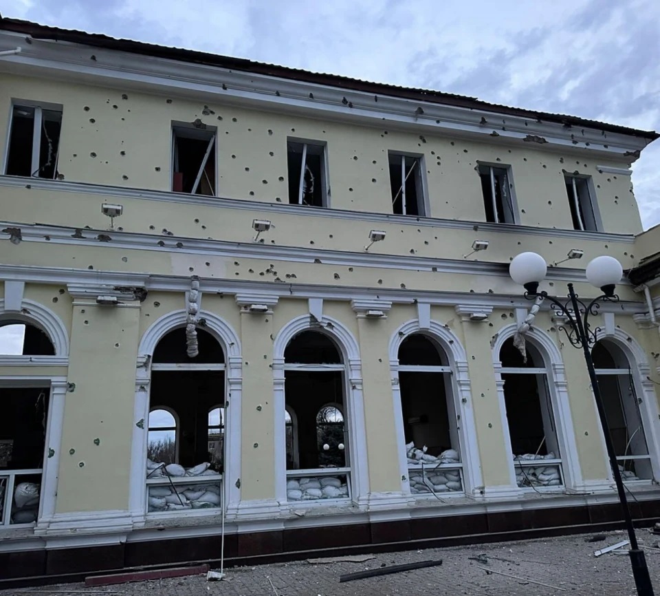 Railway station in Kherson after the December 26th missile attack by russian forces
