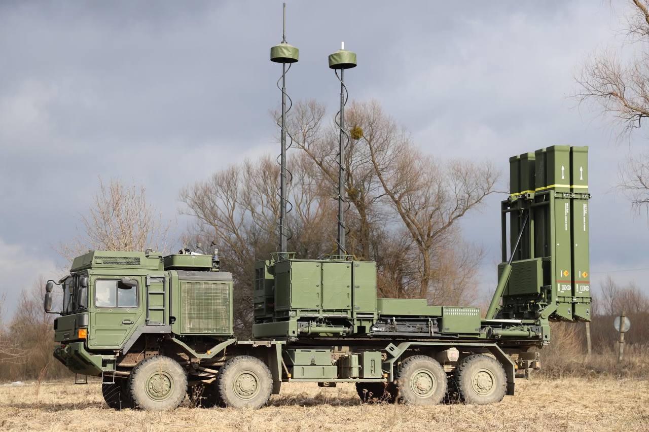 IRIS-T SLM air defense system launcher in service with West Air Command of Ukrainian Air Force