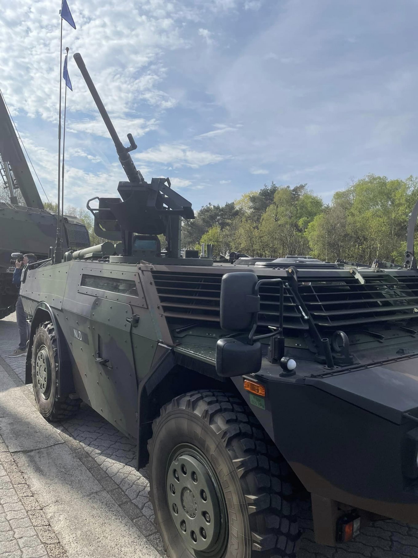 The Netherlands showcases the Fennek armored reconnaissance and patrol vehicles it intends to supply to Ukraine soon, May 2023