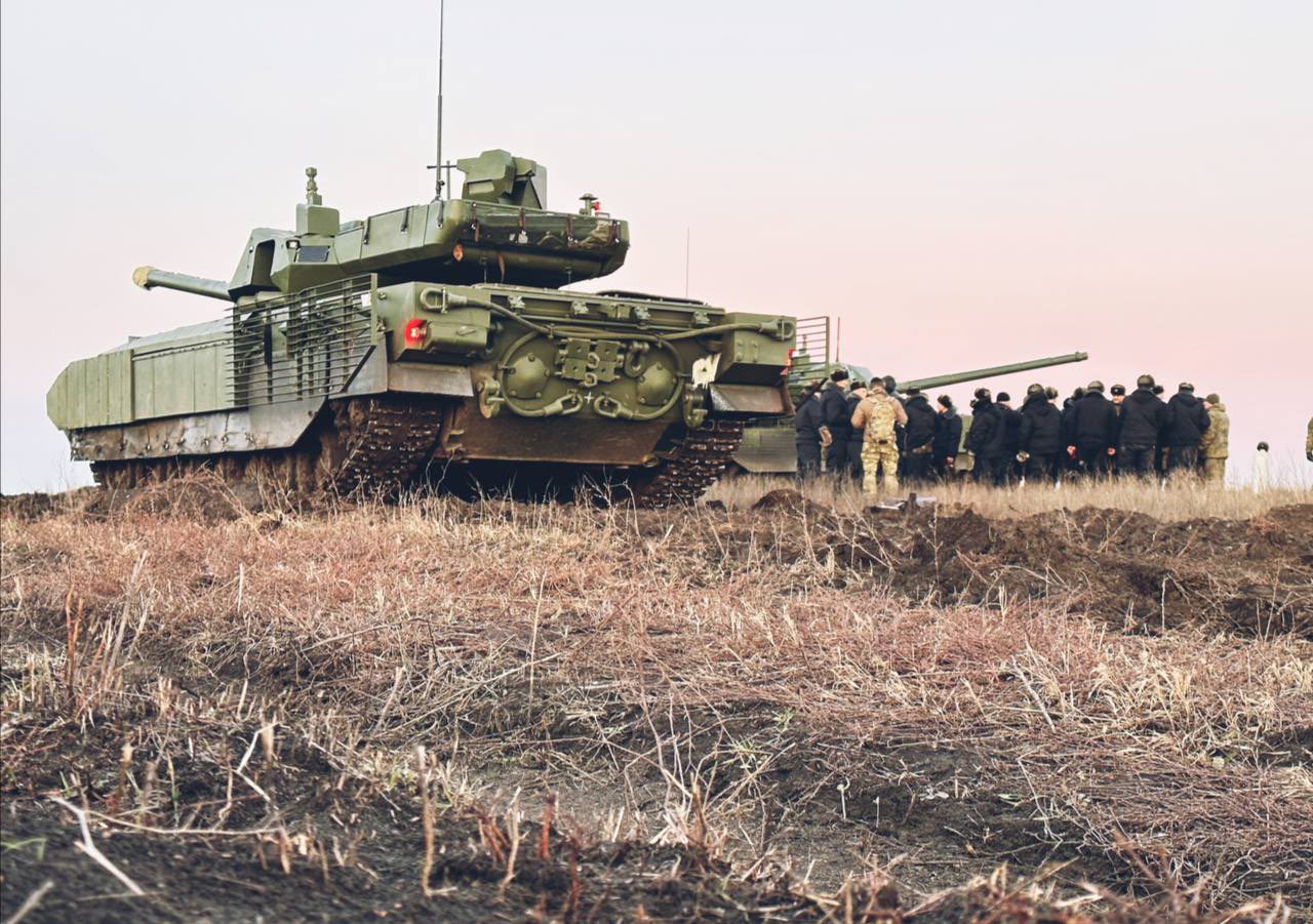T-14 Armata during the trainings in December 2022