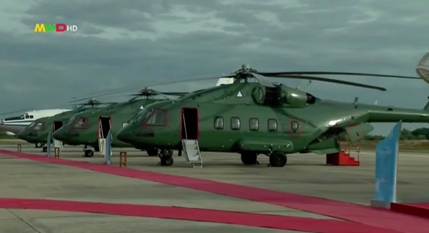 Three russian Mi-38T healicopters Defense Express Myanmar Puts russian Mi-38T Helicopters into Service After a Five-Year Wait