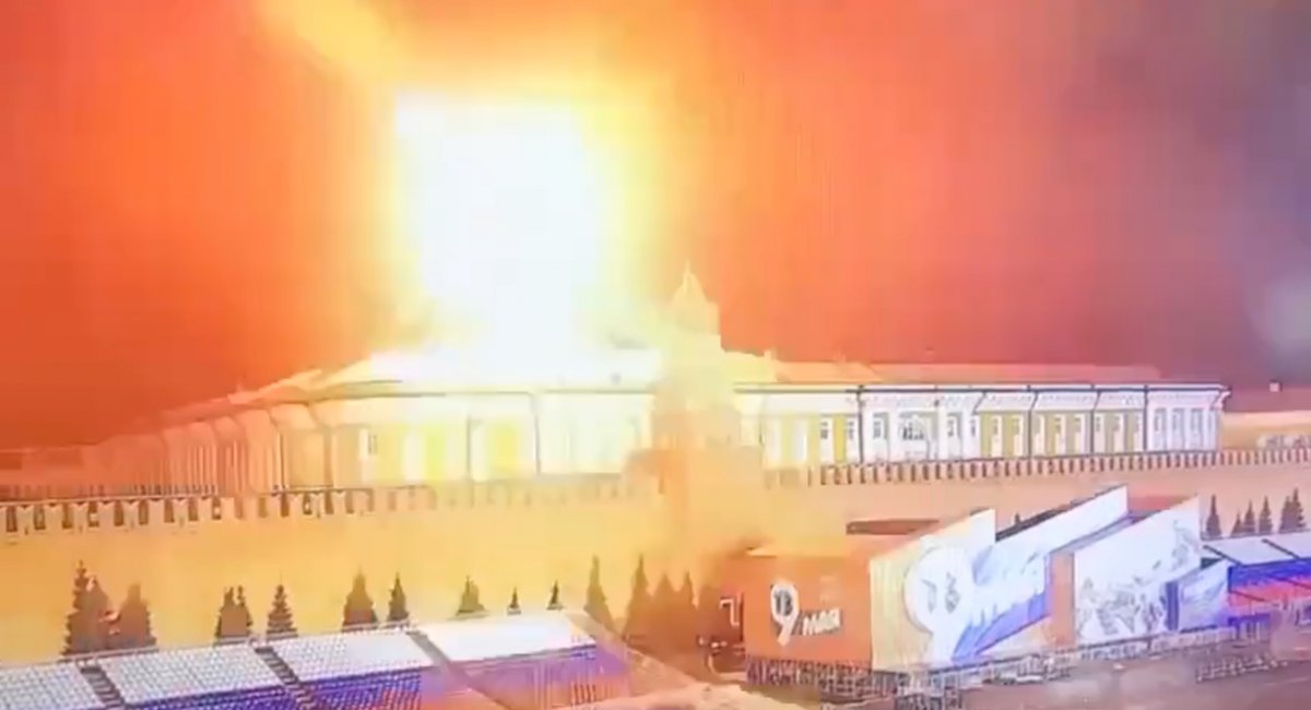 A drone attack on the Kremlin, May 3, 2023 / screenshot from video 